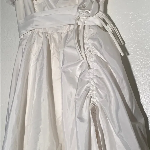 Vintage Wedding‎ White Lace Dress Size M - Image 3