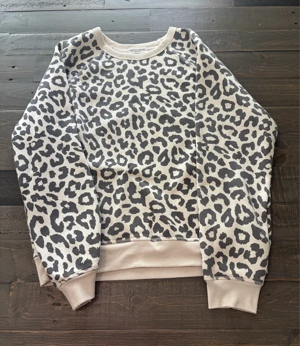 Grayson Threads Leopard Print Sweatshirt Jogger Set M/L Animal Print Lounge - Image 2