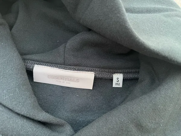 Fear of God Essentials Hoodie Black Small - Image 5