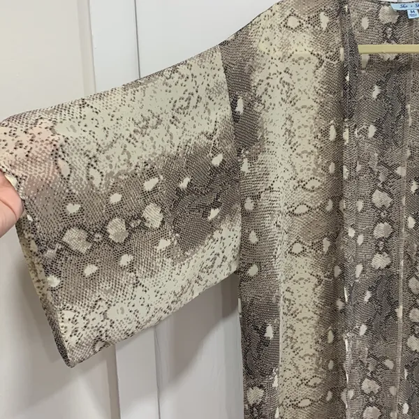 She & Sky Snakeskin print cardigan - Image 4