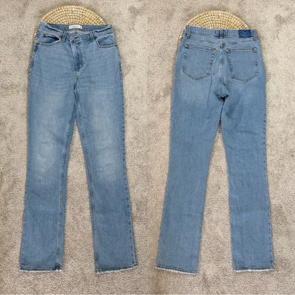 Abercrombie & Fitch The 90s Slim Straight Ultra High Rise Criss Cross 28/6L - Image 2