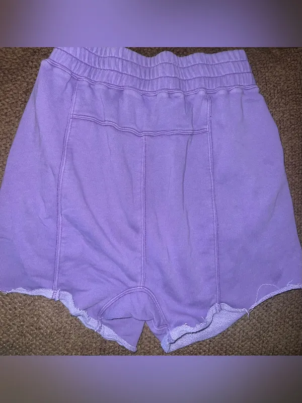 Free People Movement All Star Solid Sweat shorts XS washed super berry purple - Image 5