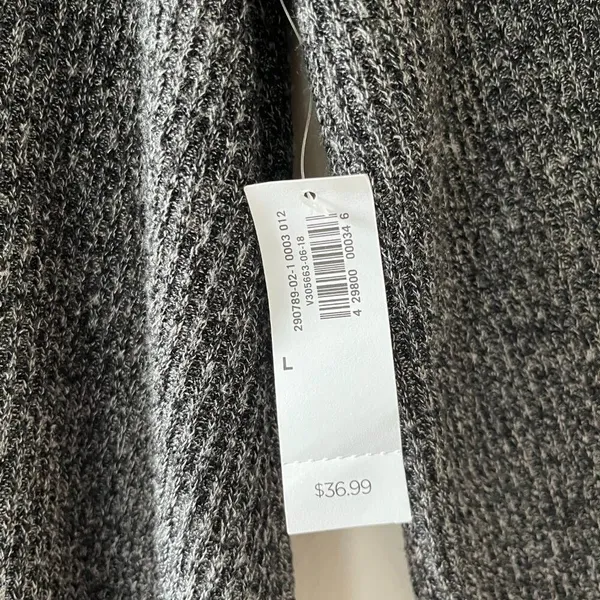 Old Navy Sz L Stretch Marled Pullover Flare Swing Midi Dress Long Flare Sleeve - Image 4
