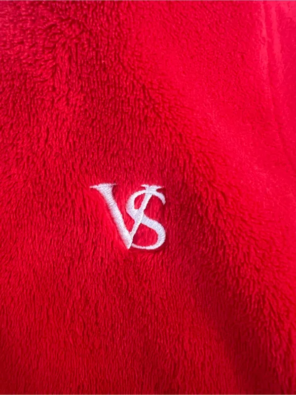 Victoria's Secret Plush Red Cozy Bath Robe Women Size S/P EUC - Image 5