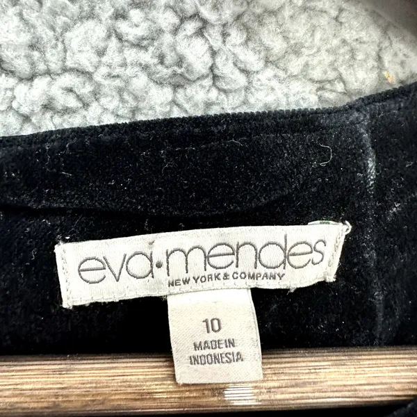 Eva Mendes Dress‎ 10 Black Velvet Fit Flare Whimsigoth Witchy Gothic Party - Image 2