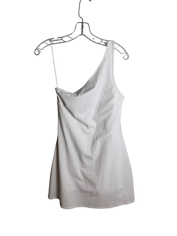 Abercrombie & Fitch White One Shoulder Tennis Dress Built In Shorts Pocket ST - Image 3