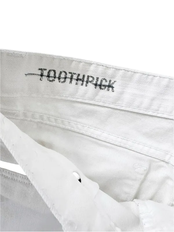 J. Crew 8" Toothpick Denim Ankle Jean in White Wash Size 27 - Image 7