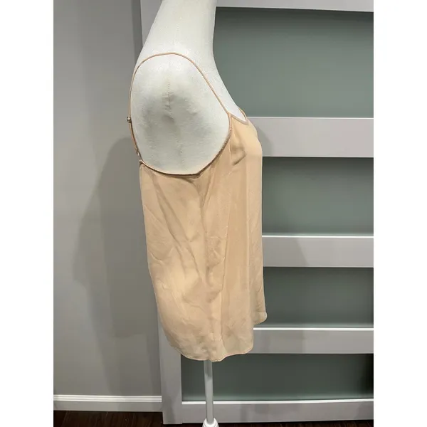 Equipment Femme Silk Camisole Top XS Neutral Beige Adjustable‎ Straps - Image 2