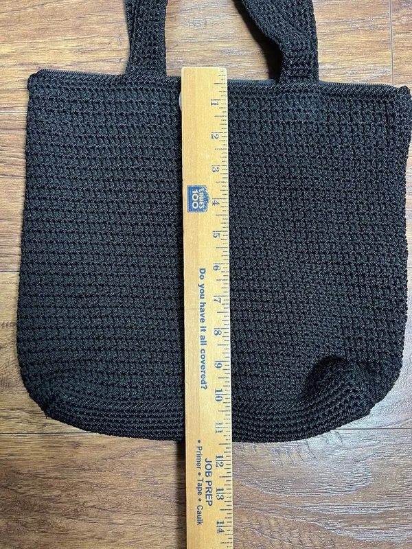 The SAK Purse Original Crocheted Black Boho Purse Tote Handbag Shoulder Bag - Image 4