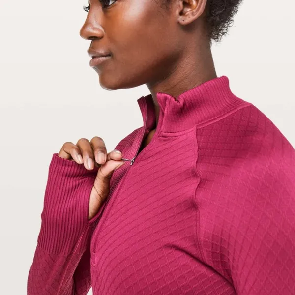 Lululemon Rest Less 1/2 Zip Star Ruby - Image 4