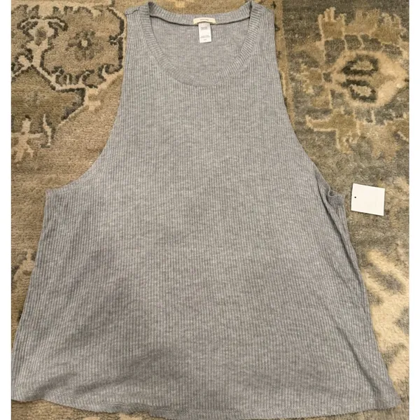 Eberjey Elon Ribbed Jersey Pajama Top Grey Sz M NWOT NEW $81 - Image 3