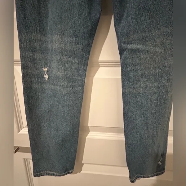 American Eagle Ripped Mom Jeans Blue Size 00 Short - Image 6