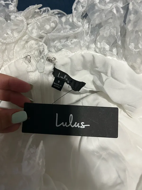 Lulus Angelic Trend White Embroidered Ruffled One-shoulder Mini Dress - Image 7