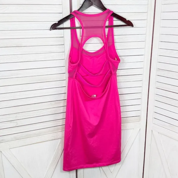 Fabletics Tropez Sleeveless Open Racer Back Athletic Dress Magenta Pink‎ Small - Image 10