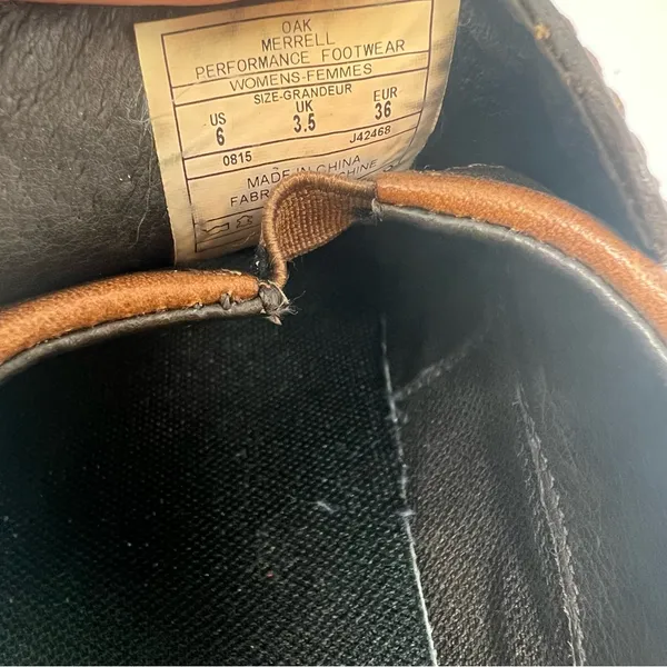 Merrell J42468 Leather Clog Mule Slip On Brown Stacked Heel Comfort Shoes 6 - Image 8