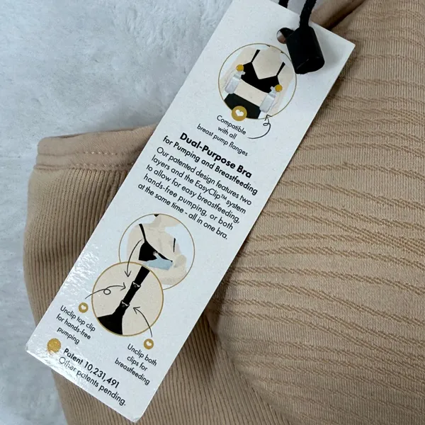 Kindred Bravely Sublime Hands Free Pumping Nursing Bra Beige Large‎ KB-DPB NEW - Image 3