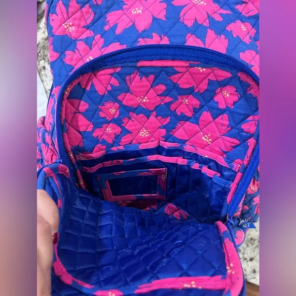 Vera Bradley Women's Signature Cotton Campus Tech Backpack, Art Poppies - Image 3