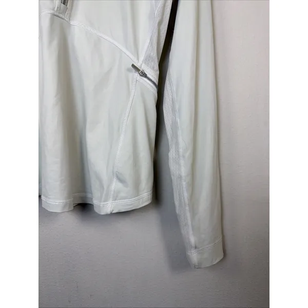 lululemon 1/2 zip front of pack 10 womens off-white athleisure pullover jacket - Image 3