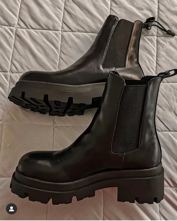 ZARA Mid Heel Ankle Boots With Track Soles - Image 6