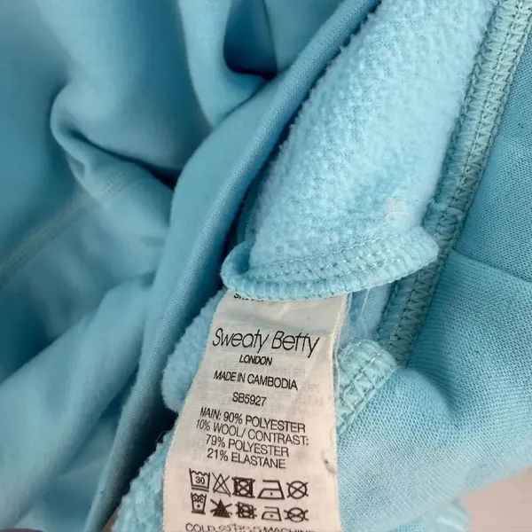 Sweaty Betty Galvanise running cowl neck sky blue hoodie women’s M performance - Image 3