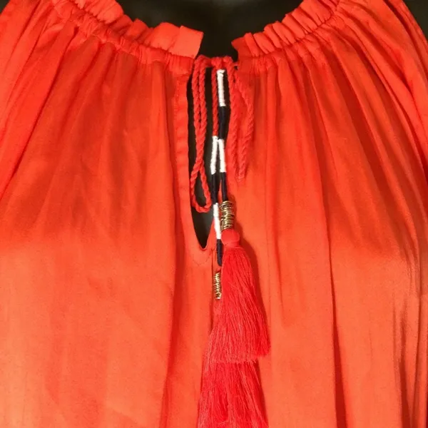 Motherhood Maternity Women's Orange Cold Shoulder Summer Top-Size S-NWT - Image 6