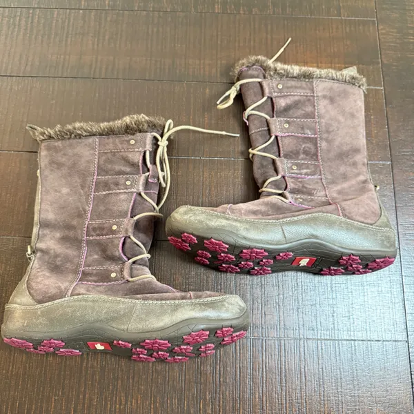 The North Face Janey Purple Suede Winter Boots PrimaLoft Insulated Womens 9‎ - Image 5