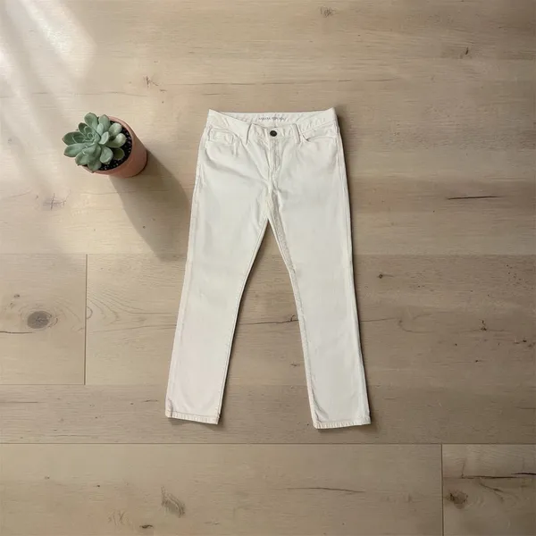 Banana‎ Republic Women's Skinny Jeans White Stretch Mid Rise Denim Size 28 - Image 2