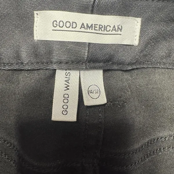 Good American Good Waist Jeans Womens 32‎ Black High Rise Skinny Distressed - Image 10