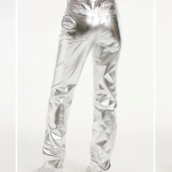 Good American Good Icon Metallic Faux Leather Size 8/29 - Image 8
