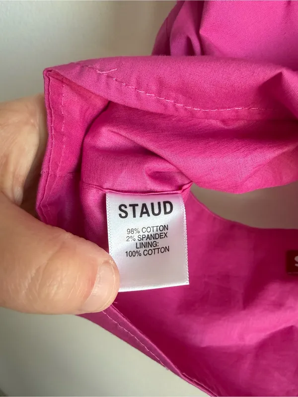 STAUD Kai Crisscross Halter Top Pink Tie Neck Bow Size 10 - Image 10