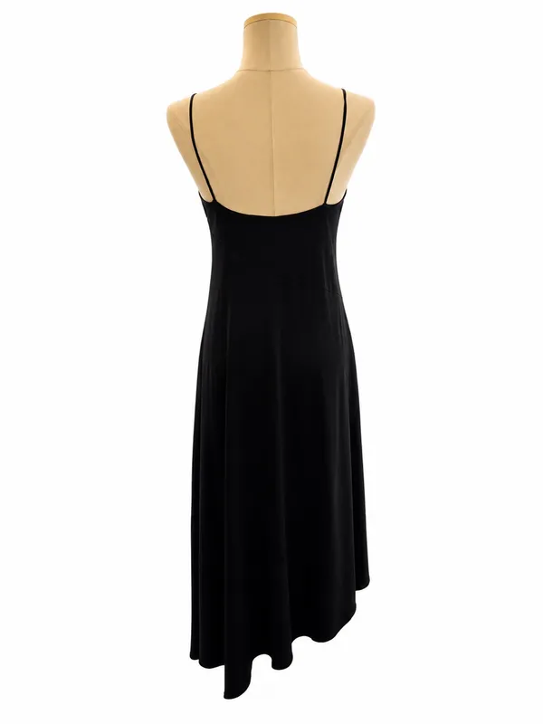 Zara Collection Women’s Small Black Asymmetrical Midi Slip Dress - Image 3