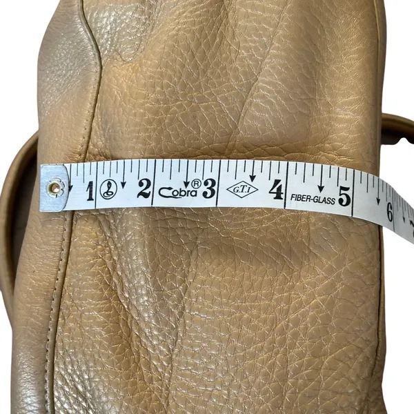 Cole Haan Gold Pebbled Leather Large Hobo Bag Pink Interior‎ - Image 10