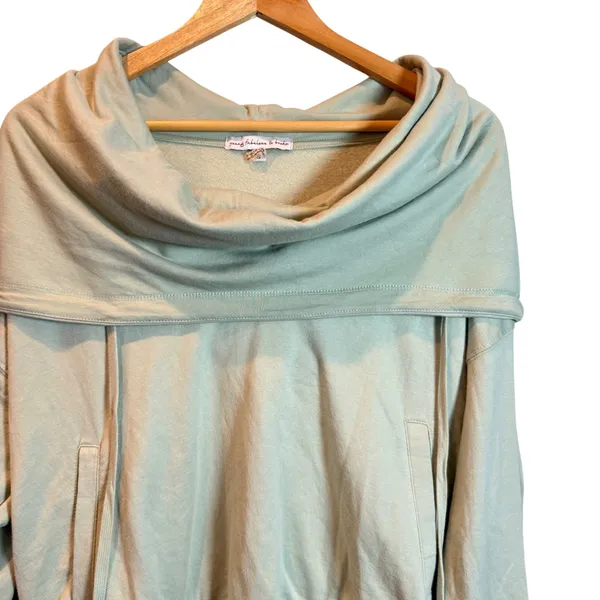 Young‎ Fabulous & Broke Cowl Neck Sweatshirt Pullover Light Green Size S - Image 7