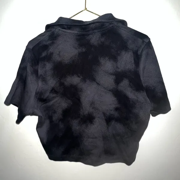 Jordan collared knit top in smoke gray‎ large - Image 6