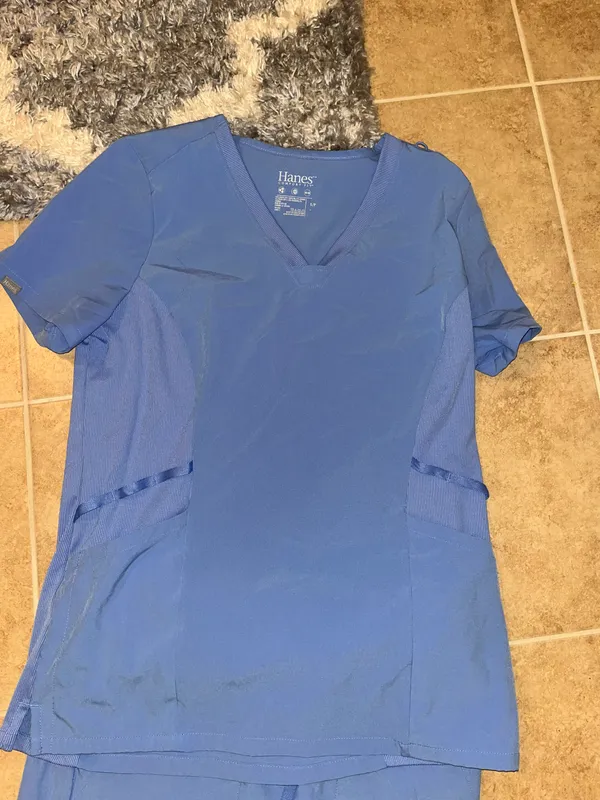 Hanes Ceil Blue Scrub Set Size S - Image 3