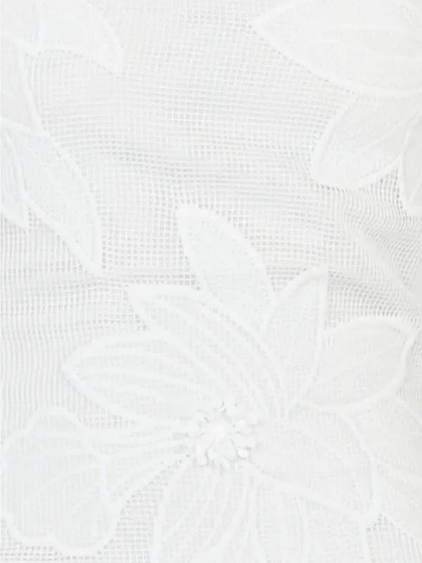 Showpo White Square Neck Floral Applique Mini Dress - Image 5
