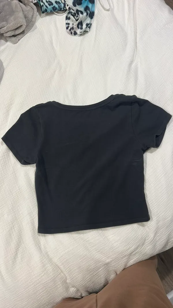 Black John Galt Brandy Melville Top Crop neck - Image 3