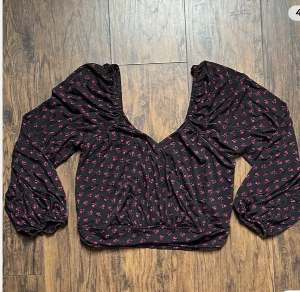 Free People Mesh Long Sleeve Top - Image 3