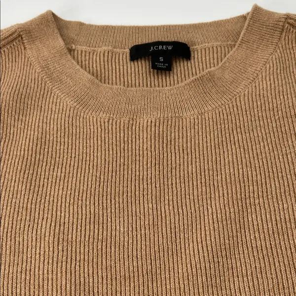 J. Crew Tan Ribbed Knit Sweater - Image 4