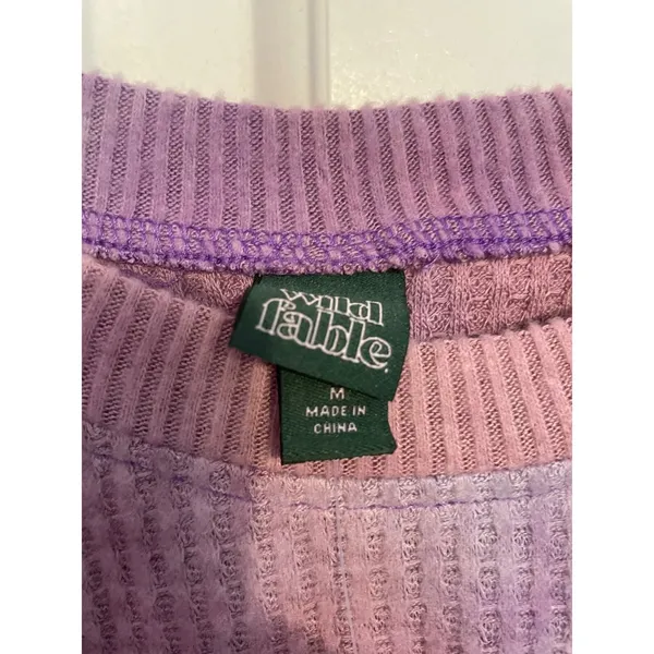 Wild Fable Top Waffle Knit Tie-Dye‎ Purple Raglan Sleeve M NWT Soft Girl Grunge - Image 3