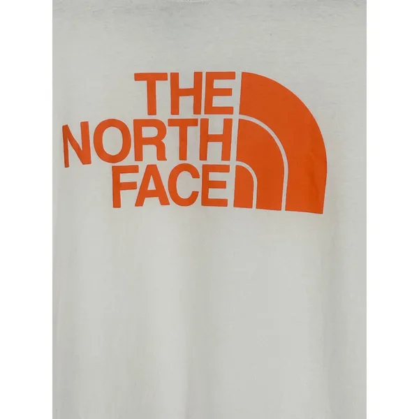 The North Face Graphic Tee Womens M Cream Orange Logo Short Sleeve Hiking Casual - Image 3
