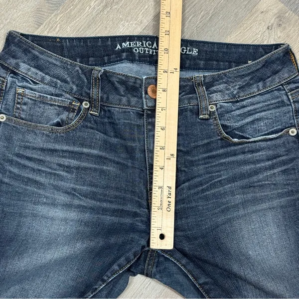 American Eagle Skinny Super Stretch Ankle Jeans Dark‎ Blue Size 8 Long - Image 12