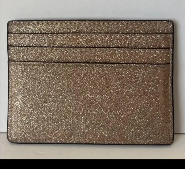 Kate Spade Sparkling glitter rose gold card holder Wallet - Image 4