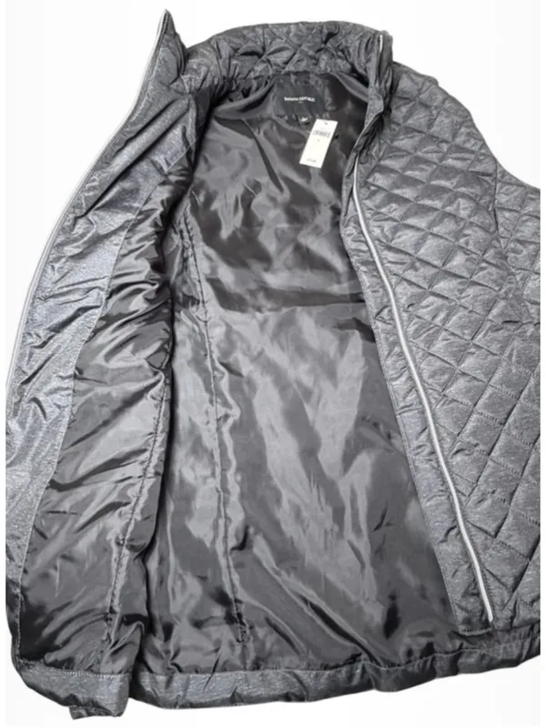 Women's Banana Republic Quilted Puffer Vest Grey Size L NWT - Image 3