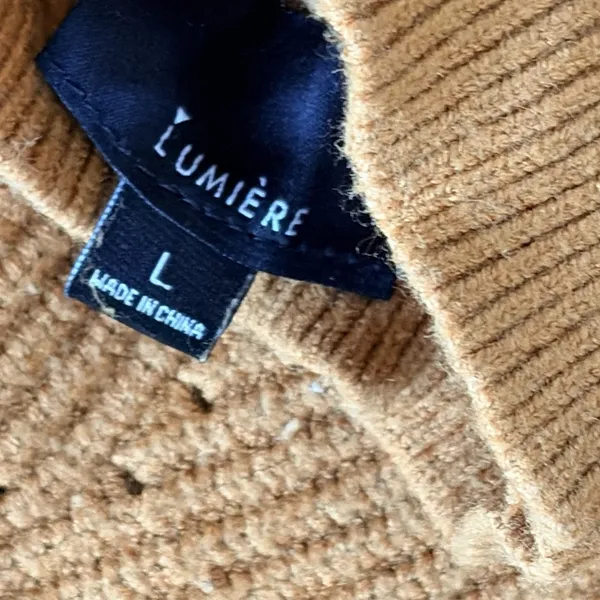 Lumiere Anthropologie Women's Size Large Cable Knit Sweater Cropped Long Sleeve - Image 4