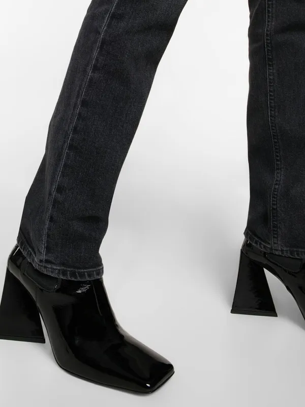 Agolde Freya High Rise Slim Jeans Charcoal Black Gray Womens Size 29‎ - Image 4