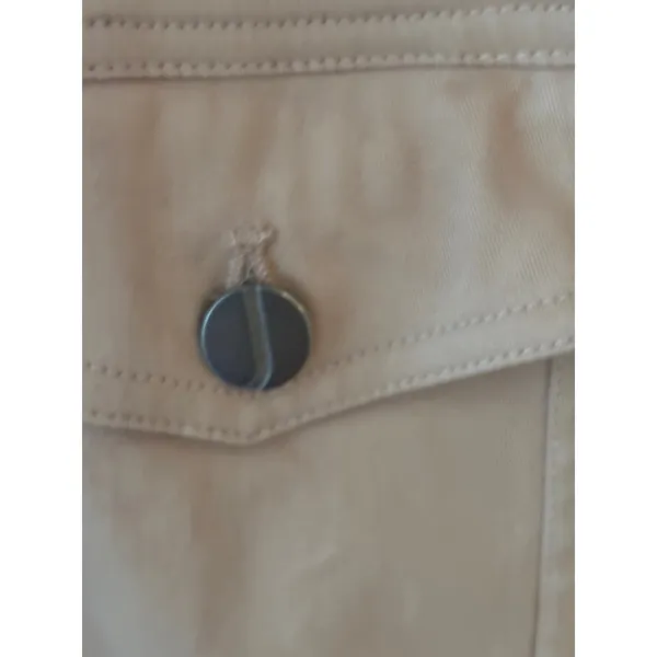 Jones New York Signature Women Light Pink Button Front Twill Jacket‎ Size Medium - Image 4