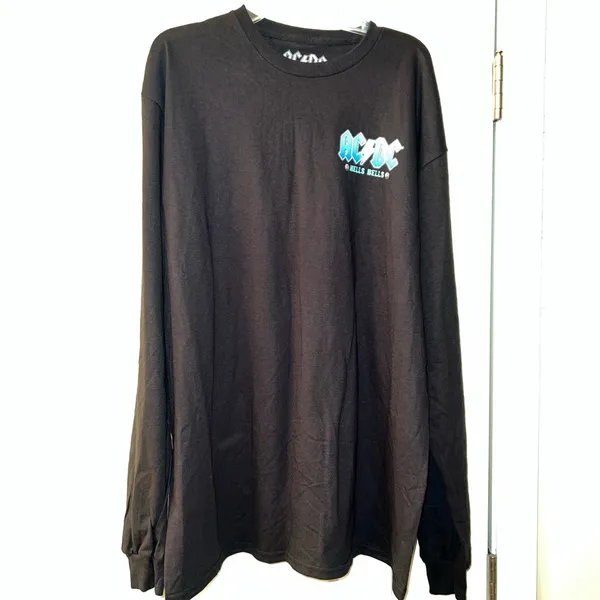 AC/DC Hells Bells Long Sleeve Graphic Vintage Inspired Tee Size Large - Image 8