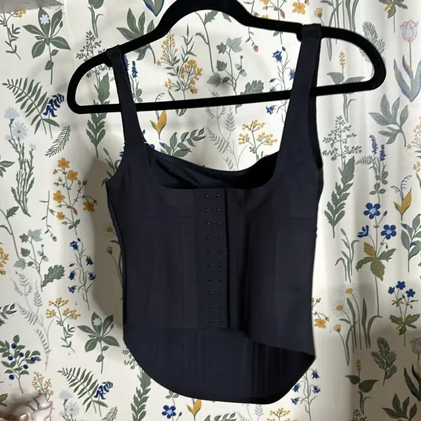 NWT Skims Bonded‎ corset group long corset onyx size XS black - Image 9
