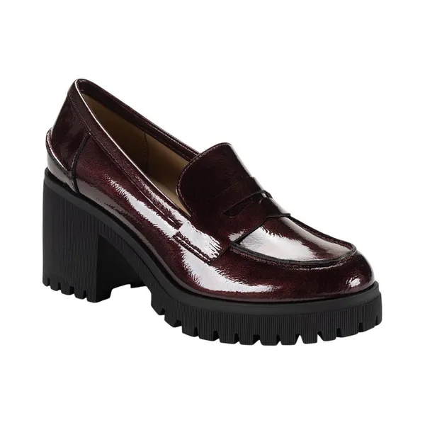Sun + Stone Womens Presscott Loafer Pumps 10019660600 Wine Patent Red Black 6.5M - Image 7
